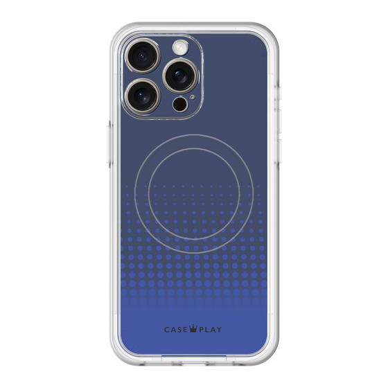 スリムプロテクションプレミアムケース with MagSafe［ Dot Gradation - Blue ］