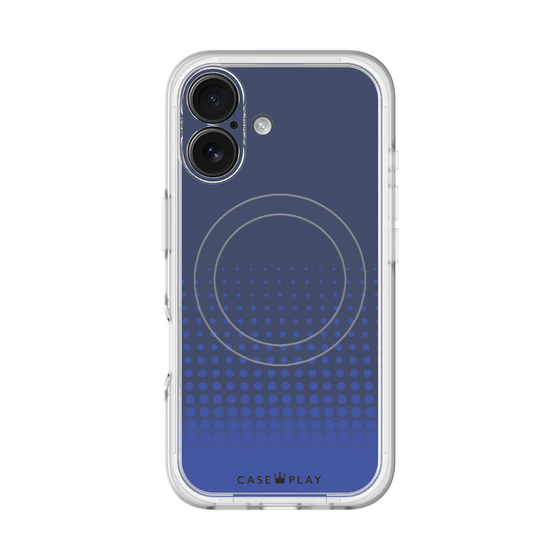スリムプロテクションプレミアムケース with MagSafe［ Dot Gradation - Blue ］