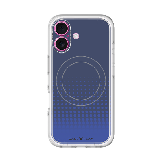 スリムプロテクションプレミアムケース with MagSafe［ Dot Gradation - Blue ］