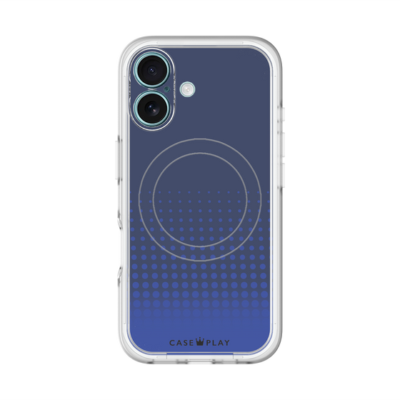 スリムプロテクションプレミアムケース with MagSafe［ Dot Gradation - Blue ］