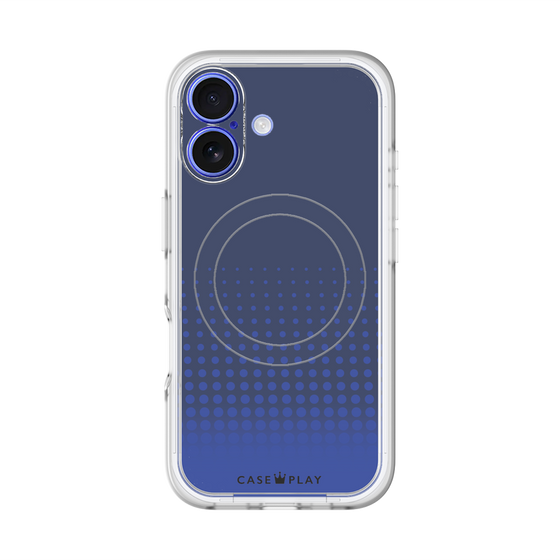 スリムプロテクションプレミアムケース with MagSafe［ Dot Gradation - Blue ］