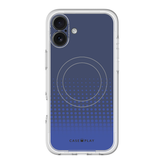 スリムプロテクションプレミアムケース with MagSafe［ Dot Gradation - Blue ］