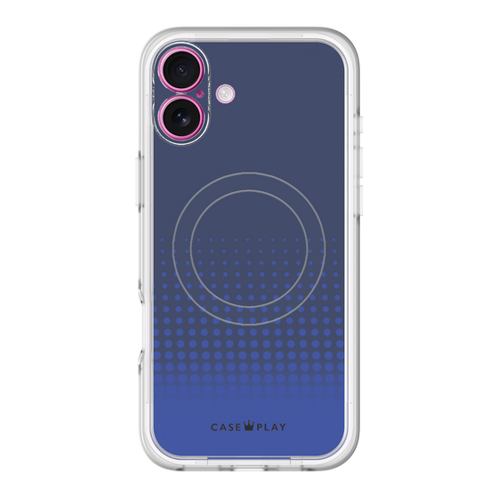 スリムプロテクションプレミアムケース with MagSafe［ Dot Gradation - Blue ］