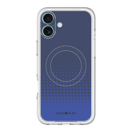 スリムプロテクションプレミアムケース with MagSafe［ Dot Gradation - Blue ］