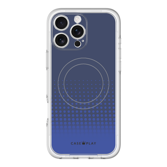 スリムプロテクションプレミアムケース with MagSafe［ Dot Gradation - Blue ］