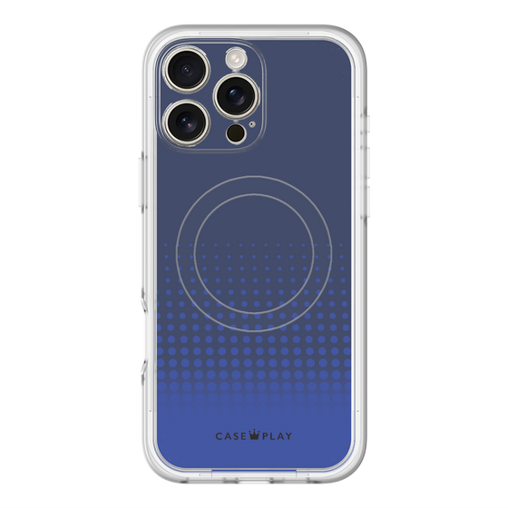 スリムプロテクションプレミアムケース with MagSafe［ Dot Gradation - Blue ］