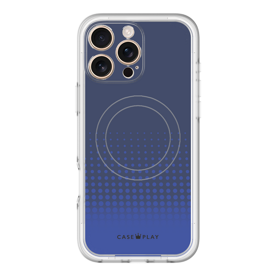 スリムプロテクションプレミアムケース with MagSafe［ Dot Gradation - Blue ］