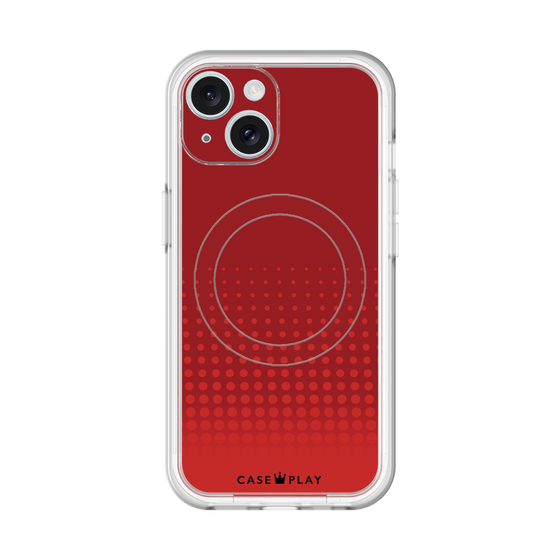 スリムプロテクションプレミアムケース with MagSafe［ Dot Gradation - Red ］