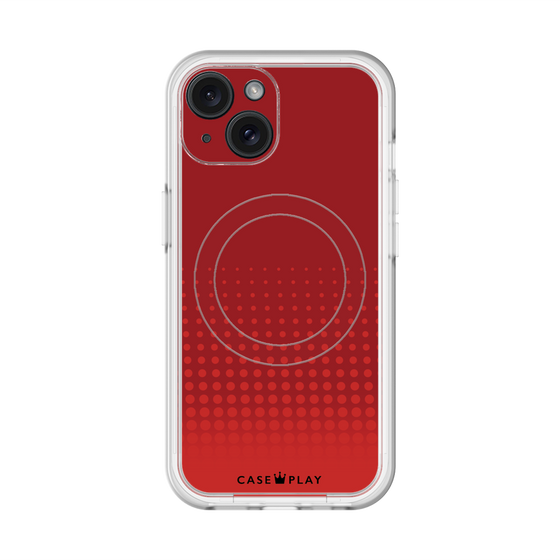 スリムプロテクションプレミアムケース with MagSafe［ Dot Gradation - Red ］