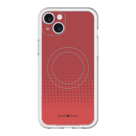 スリムプロテクションプレミアムケース with MagSafe［ Dot Gradation - Red ］