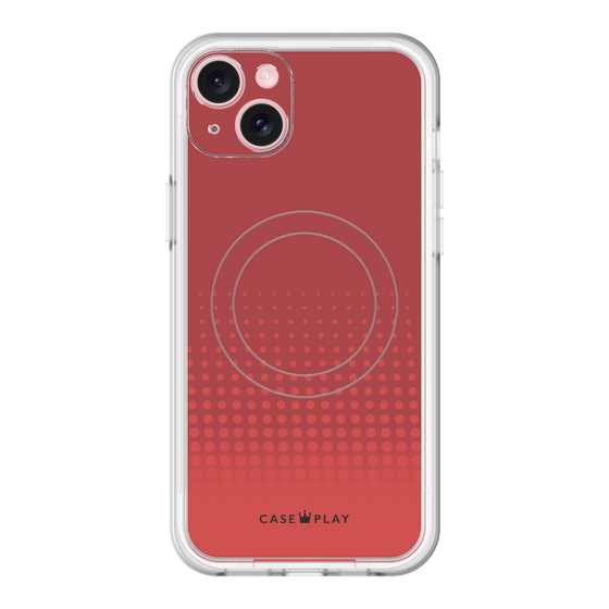 スリムプロテクションプレミアムケース with MagSafe［ Dot Gradation - Red ］