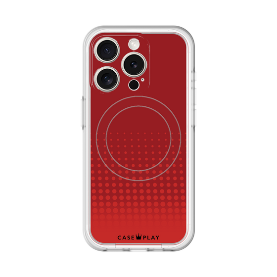 スリムプロテクションプレミアムケース with MagSafe［ Dot Gradation - Red ］
