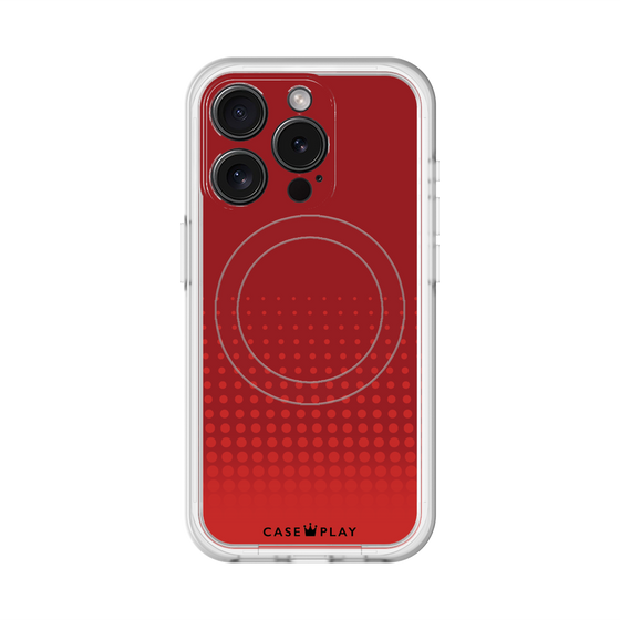 スリムプロテクションプレミアムケース with MagSafe［ Dot Gradation - Red ］