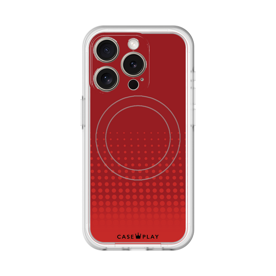 スリムプロテクションプレミアムケース with MagSafe［ Dot Gradation - Red ］