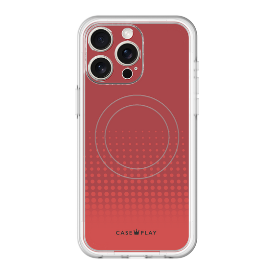 スリムプロテクションプレミアムケース with MagSafe［ Dot Gradation - Red ］
