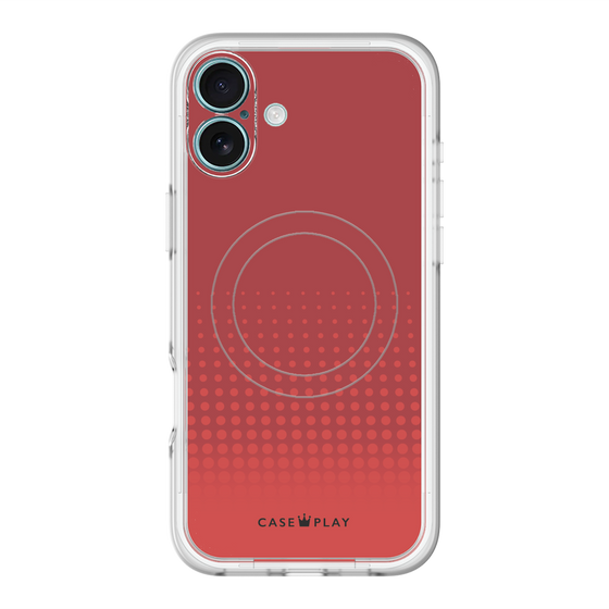 スリムプロテクションプレミアムケース with MagSafe［ Dot Gradation - Red ］
