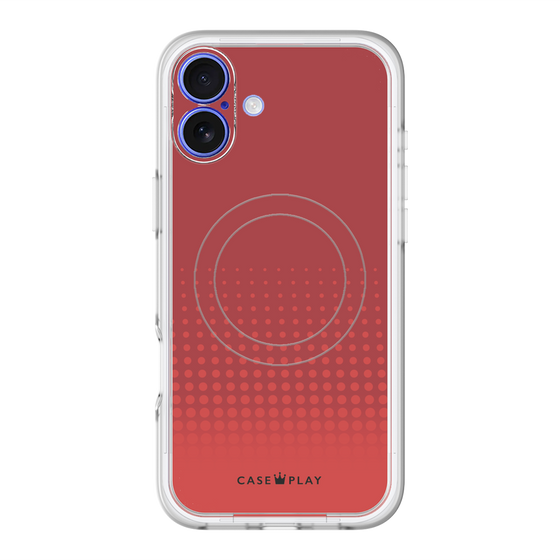 スリムプロテクションプレミアムケース with MagSafe［ Dot Gradation - Red ］