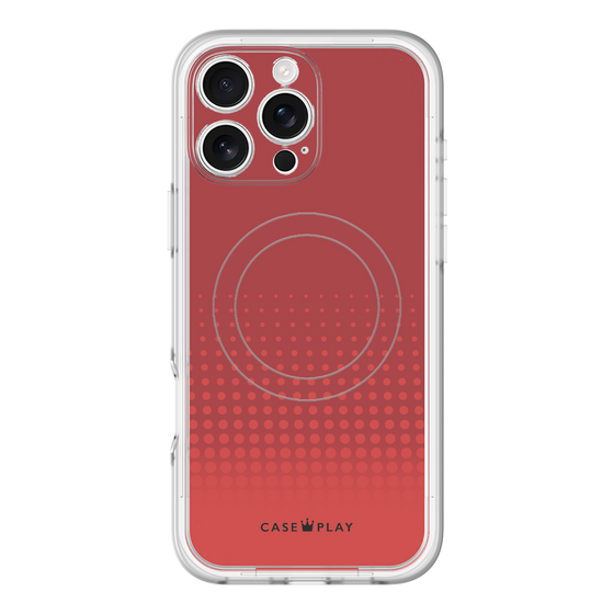 スリムプロテクションプレミアムケース with MagSafe［ Dot Gradation - Red ］
