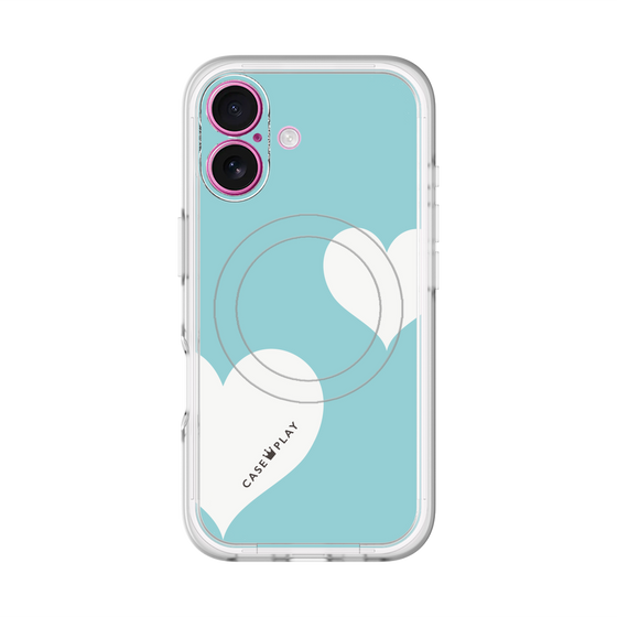 スリムプロテクションプレミアムケース with MagSafe［ Two Hearts - Blue ］