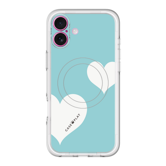 スリムプロテクションプレミアムケース with MagSafe［ Two Hearts - Blue ］