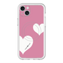 スリムプロテクションプレミアムケース with MagSafe［ Two Hearts - Pink ］