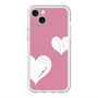 スリムプロテクションプレミアムケース with MagSafe［ Two Hearts - Pink ］