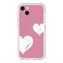 スリムプロテクションプレミアムケース with MagSafe［ Two Hearts - Pink ］