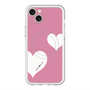 スリムプロテクションプレミアムケース with MagSafe［ Two Hearts - Pink ］