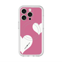 スリムプロテクションプレミアムケース with MagSafe［ Two Hearts - Pink ］