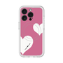 スリムプロテクションプレミアムケース with MagSafe［ Two Hearts - Pink ］