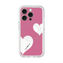 スリムプロテクションプレミアムケース with MagSafe［ Two Hearts - Pink ］