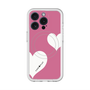 スリムプロテクションプレミアムケース with MagSafe［ Two Hearts - Pink ］