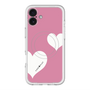 スリムプロテクションプレミアムケース with MagSafe［ Two Hearts - Pink ］