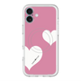 スリムプロテクションプレミアムケース with MagSafe［ Two Hearts - Pink ］