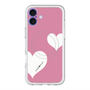 スリムプロテクションプレミアムケース with MagSafe［ Two Hearts - Pink ］