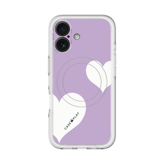 スリムプロテクションプレミアムケース with MagSafe［ Two Hearts - Purple ］