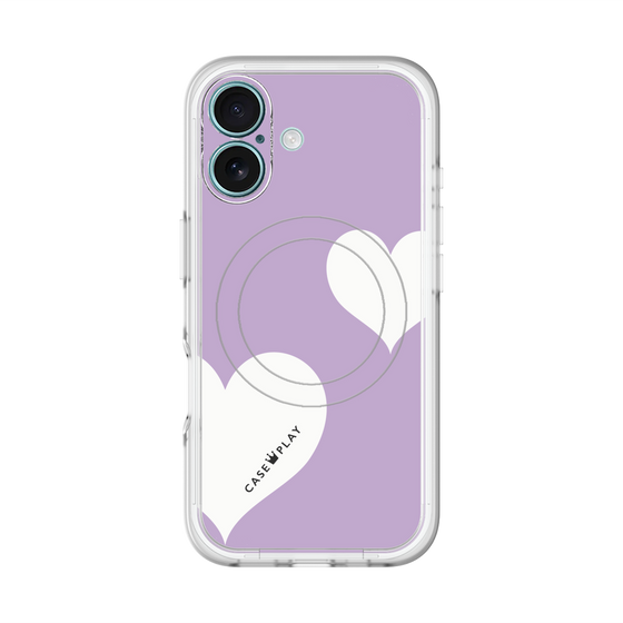 スリムプロテクションプレミアムケース with MagSafe［ Two Hearts - Purple ］
