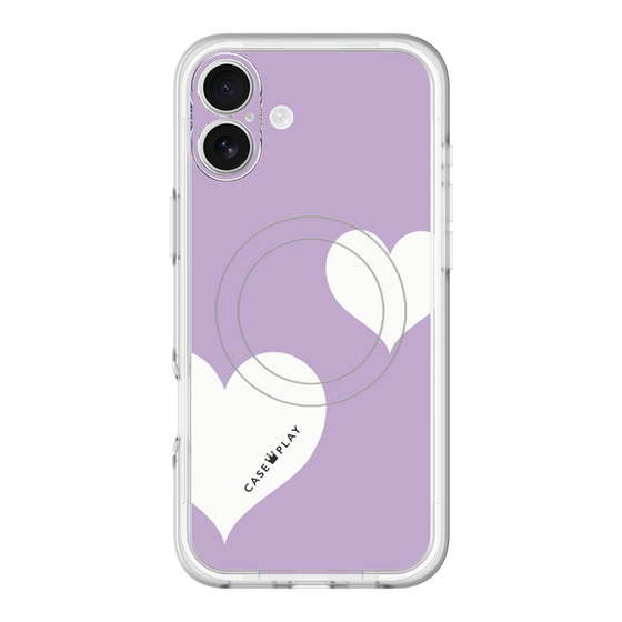スリムプロテクションプレミアムケース with MagSafe［ Two Hearts - Purple ］