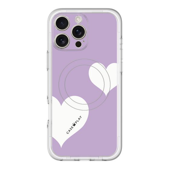 スリムプロテクションプレミアムケース with MagSafe［ Two Hearts - Purple ］