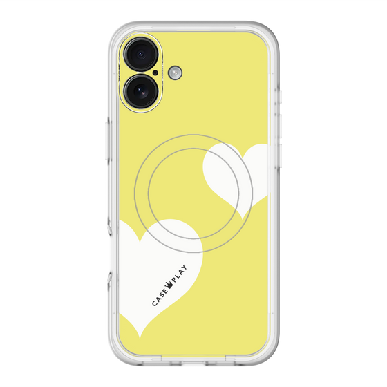 スリムプロテクションプレミアムケース with MagSafe［ Two Hearts - Yellow ］