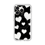 スリムプロテクションプレミアムケース with MagSafe［ Dot Hearts - Black ］