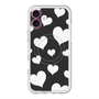 スリムプロテクションプレミアムケース with MagSafe［ Dot Hearts - Black ］