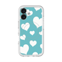 スリムプロテクションプレミアムケース with MagSafe［ Dot Hearts - Blue ］