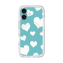 スリムプロテクションプレミアムケース with MagSafe［ Dot Hearts - Blue ］