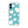 スリムプロテクションプレミアムケース with MagSafe［ Dot Hearts - Blue ］