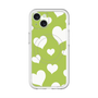 スリムプロテクションプレミアムケース with MagSafe［ Dot Hearts - Green ］