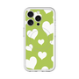 スリムプロテクションプレミアムケース with MagSafe［ Dot Hearts - Green ］