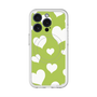 スリムプロテクションプレミアムケース with MagSafe［ Dot Hearts - Green ］