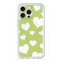 スリムプロテクションプレミアムケース with MagSafe［ Dot Hearts - Green ］