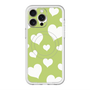 スリムプロテクションプレミアムケース with MagSafe［ Dot Hearts - Green ］